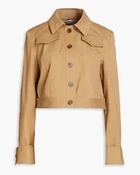 Alberta Ferretti Stretch-cotton gabardine jacket - Neutral Neutral