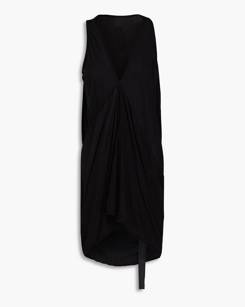 Rick Owens Asymmetric jersey top - Black Black