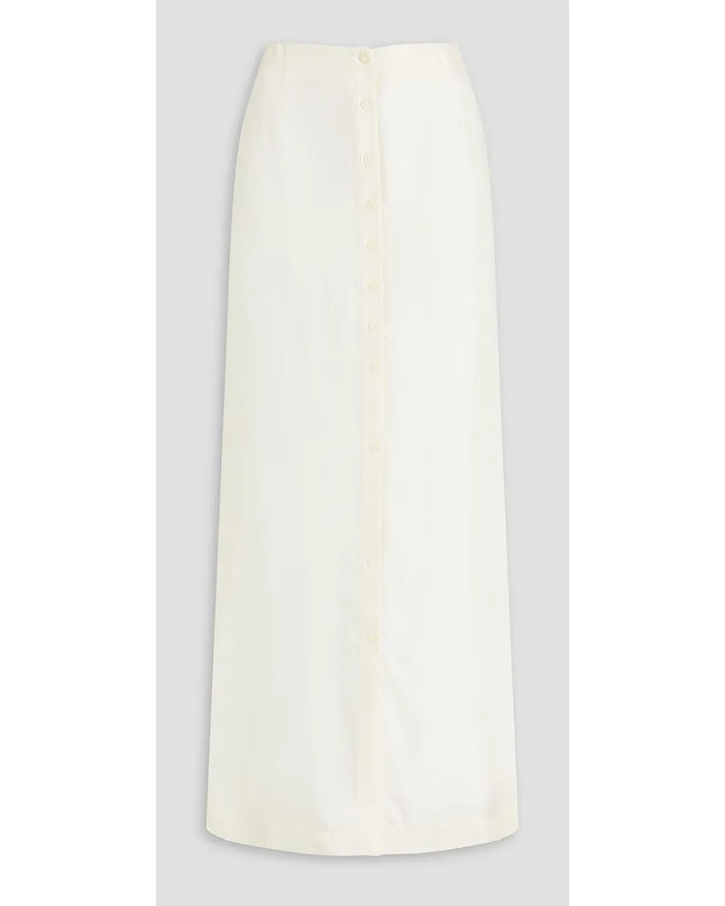 Loulou Studio Naroi silk-twill maxi skirt - White White
