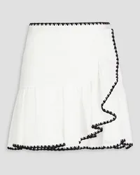 Claudie Pierlot Ruffled cotton-mousseline mini skirt - White White