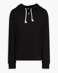 J.W.Anderson Cotton and silk-blend fleece hoodie - Black Black