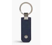 Westside textured-leather keychain - Blue