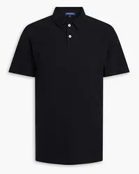 Frescobol Carioca Constantino cotton and linen-blend jersey polo shirt - Black Black