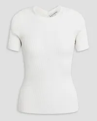 Autumn Cashmere Cutout ribbed-knit top - White White