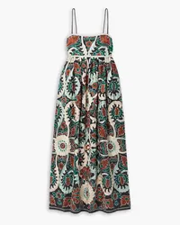 Ulla Johnson Mayra embroidered linen-blend maxi dress - Green Green