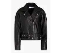Swata leather biker jacket - Black