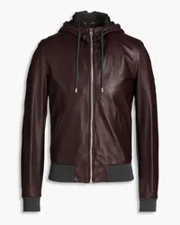 Dolce & Gabbana Two-tone leather jacket - Burgundy Burgundy