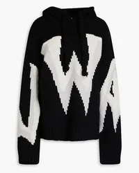 J.W.Anderson Intarsia wool hoodie - Black Black