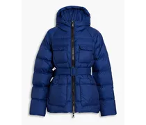 Berlin quilted shell hooded down jacket - Blue
