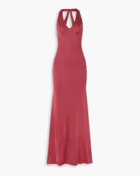 Louisa Ballou High Sea open-back stretch-jersey maxi dress - Burgundy Burgundy