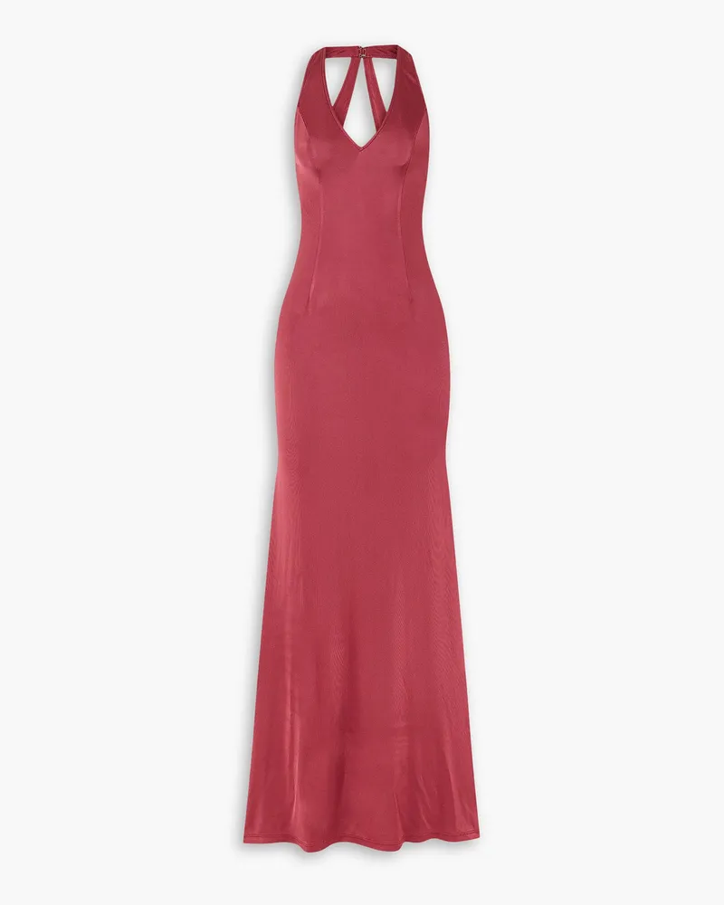 Louisa Ballou High Sea open-back stretch-jersey maxi dress - Burgundy Burgundy