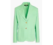 Stretch-wool crepe blazer - Green