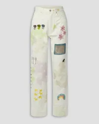 McQ Grow Up printed high-rise straight-leg jeans - White White