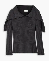 Lanvin Ribbed wool and cashmere-blend sweater - Gray Gray