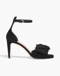 RED Valentino Bow-embellished suede sandals - Black Black