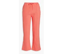 Cotton-blend terry track pants - Orange