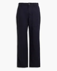 Alex Mill Neil cotton and linen-blend twill straight-leg pants - Blue Blue