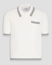 Thom Browne Waffle-knit cotton polo shirt - White White