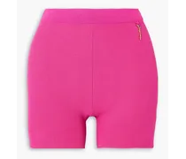 Pralu embellished ribbed-knit shorts - Pink