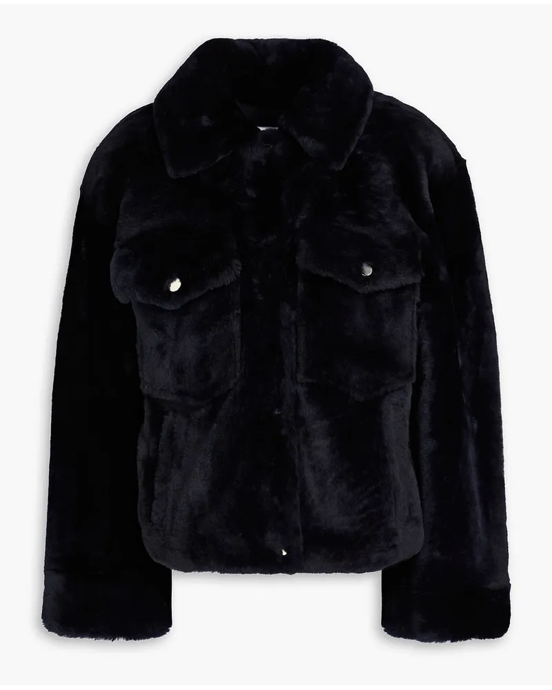 Yves Salomon Shearling jacket - Blue Blue