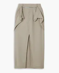 Dion Lee Draped wool maxi skirt - Gray Gray