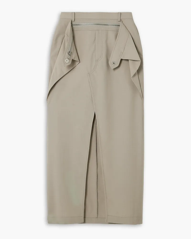 Dion Lee Draped wool maxi skirt - Gray Gray