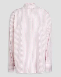 Emporio Armani Striped cotton-poplin shirt - White White