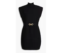 Braque embellished jacquard-knit mini dress - Black