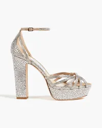 Jimmy Choo Embellished satin sandals - Neutral Neutral