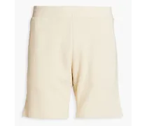 Cotton-blend bouclé shorts - White