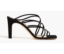 Embellished suede sandals - Black