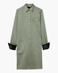 Peter Do Satin-twill shirt dress - Green Green