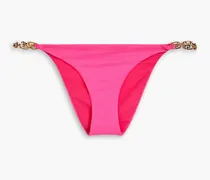Embellished low-rise bikini briefs - Pink