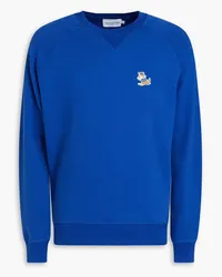 Kitsuné Appliquéd French cotton-terry sweatshirt - Blue Blue