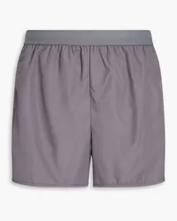 Thom Browne Striped shell and stretch-knit shorts - Gray Gray