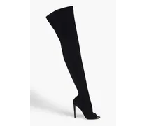 Vires stretch-knit thigh boots - Black