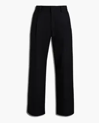 Acne Studios Pleated mélange wool-twill pants - Black Black