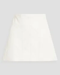 Alice + Olivia Alice Olivia - Riley patchwork-effect smooth and snake-effect leather mini skirt - White White