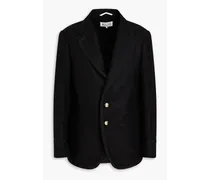 Embellished wool-blend felt blazer - Black