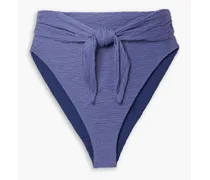 Goldie stretch-jacquard high-rise bikini briefs - Purple