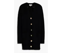 Maio wool and cashmere-blend cardigan - Black