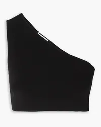 Victoria Beckham VB Body one-shoulder cropped stretch-knit top - Black Black