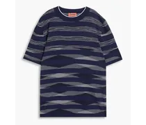 Missoni Striped jacquard-knit T-shirt - Blue Blue
