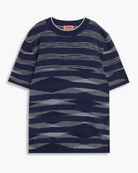 Missoni Striped jacquard-knit T-shirt - Blue Blue