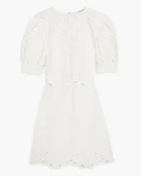 Derek Lam Everett broderie anglaise linen and cotton-blend mini dress - White White