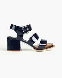 TOD'S Glossed-leather sandals - Blue Blue