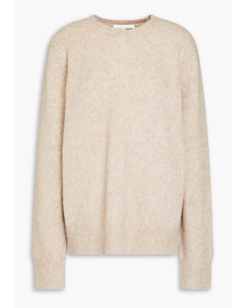 Helmut Lang Cutout merino wool-blend sweater - Neutral Neutral
