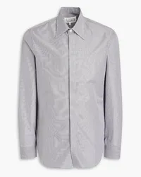 Maison Margiela Striped cotton-poplin shirt - Gray Gray