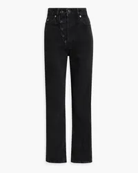 Ganni Figni high-rise straight-leg jeans - Black Black