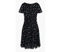 Printed crepon dress - Black